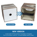 Set of 2 Rustic Wood Square Tissue Box Holder Cover
