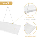 Rustic White Floating Hanging Shelf- Set of 2