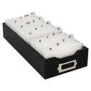 Carbon Fiber Business Card Organizer with Removable Divider (Black)