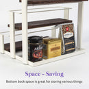 3 Tier 12 Syrup Bottle Storage Holder Rack (White)