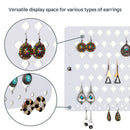 White Wall Mount Earring, Jewelry Display Organizer with 94 Holes
