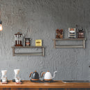 Set of 2 Wooden Bathroom Towel Rack Shelf