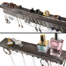 Set of 2 Wall Mount Necklace Holder with 23 Hooks and Shelf