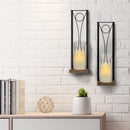 Set of 2 Hanging Candle Holder Sconces