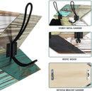 Set of 3 Rustic Chevron Wall Mounted Coat Rack