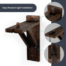 Set of 2 Wall Mount Wood Bracket Shelf