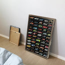 Hot Wheels 1/64 Scale Diecast Model Cars Display (Rustic Wood)