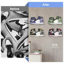 White Metal Floating Shoe Display Shelves (Set of 6)