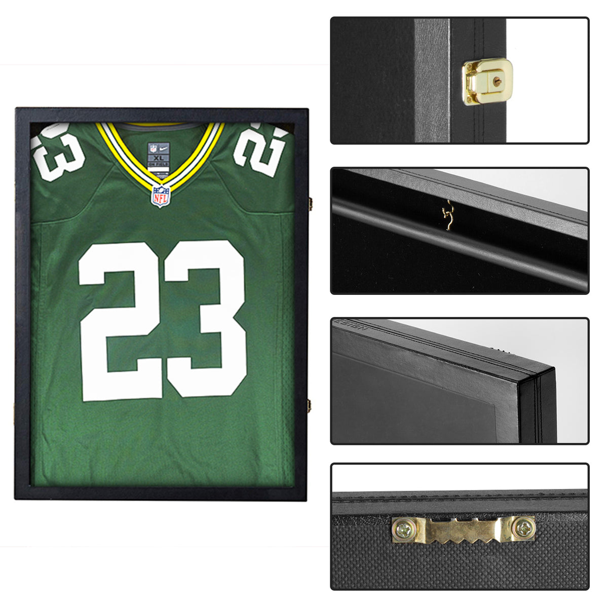 Lockable Jersey Display Shadow Box Case (Black) – J JACKCUBE DESIGN