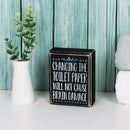 Rustic Black Wooden Funny Sign Box