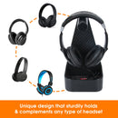 Leather Headphone, Headset Stand with Cable Storage Tray