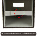 Set of 2 Brown Quilted Faux Leather Square Tissue Box Holder Cover