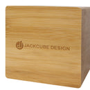 Bamboo with White Acrylic Cover Square Tissue Box Holder