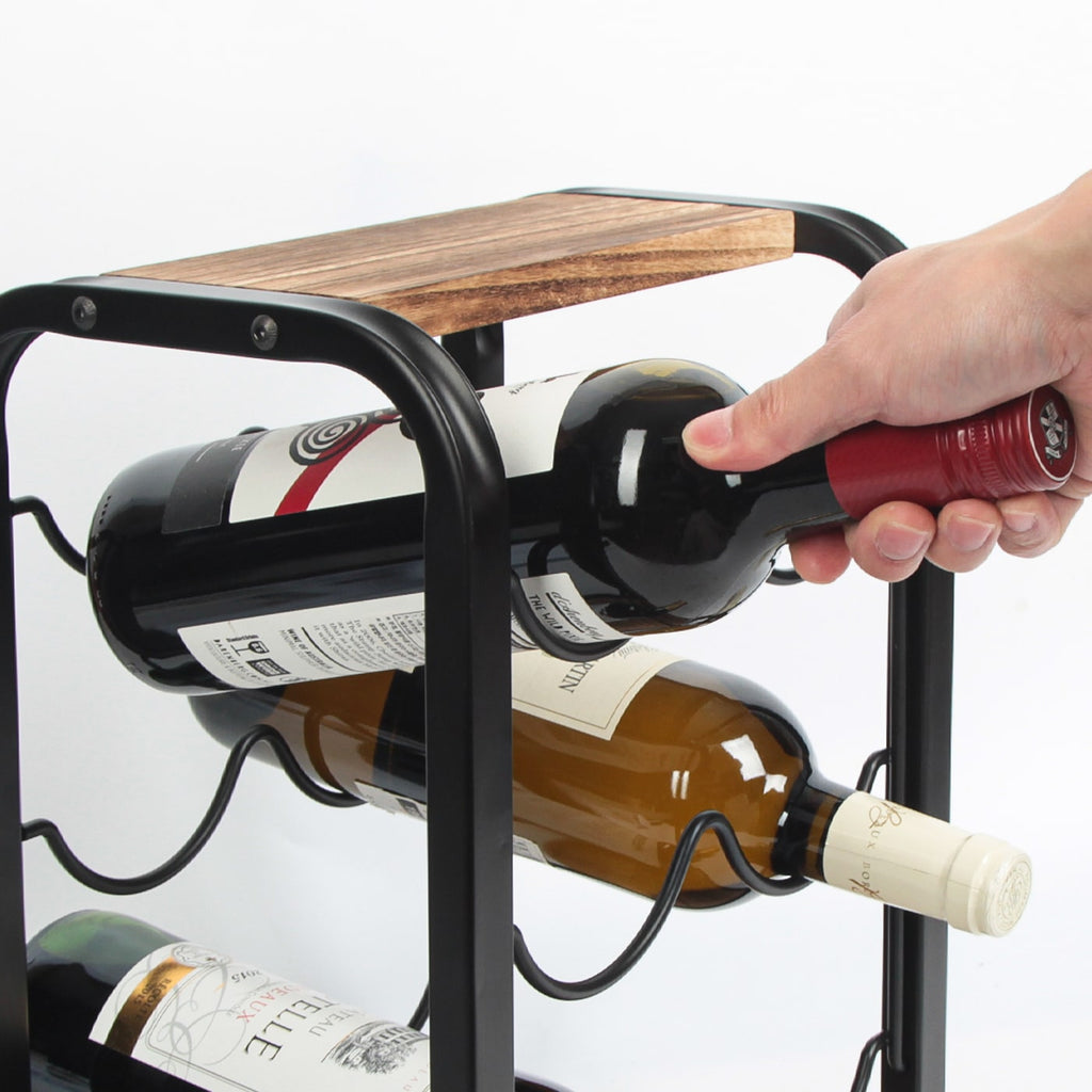 Rustic Countertop Wine Rack (6 Bottles) – J JACKCUBE DESIGN