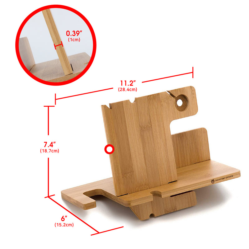 Wooden Charger Dock Stand Organizer