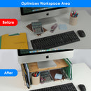 Wood Monitor Stand with 2 Storage Pocket