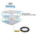 3 Tier Clear 360 Rotating Nail Polish Holder with Acrylic Guard