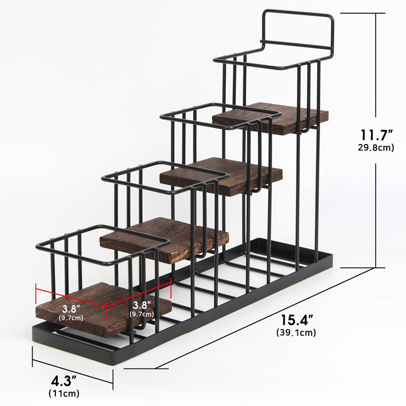4 Tier Syrup Bottle Holder Rack