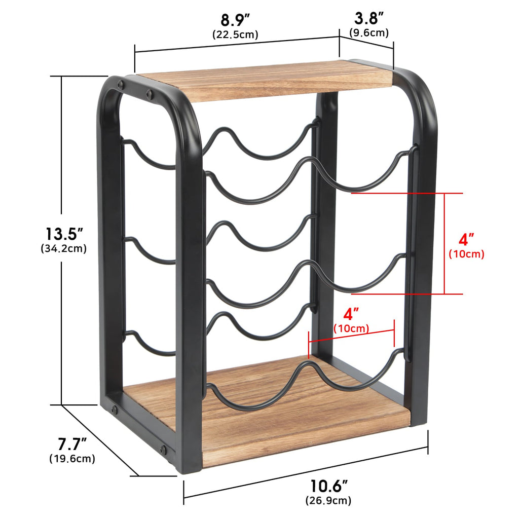 Rustic Countertop Wine Rack (6 Bottles) – J JACKCUBE DESIGN