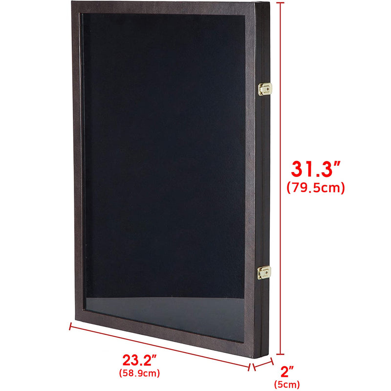 Lockable Jersey Display Shadow Box Case (Brown)