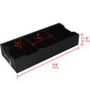 Carbon Fiber Business Card Organizer with Removable Divider (Black)