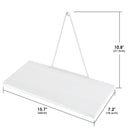 Rustic White Floating Hanging Shelf- Set of 2