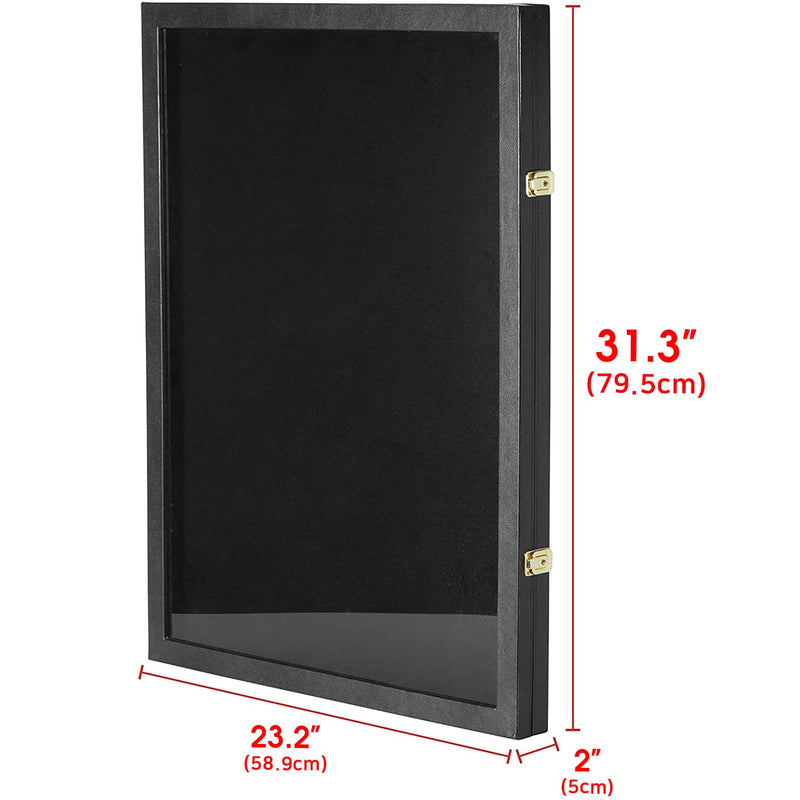 Lockable Jersey Display Shadow Box Case (Black)