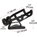 Black Metal Wine Bottle Countertop Holder