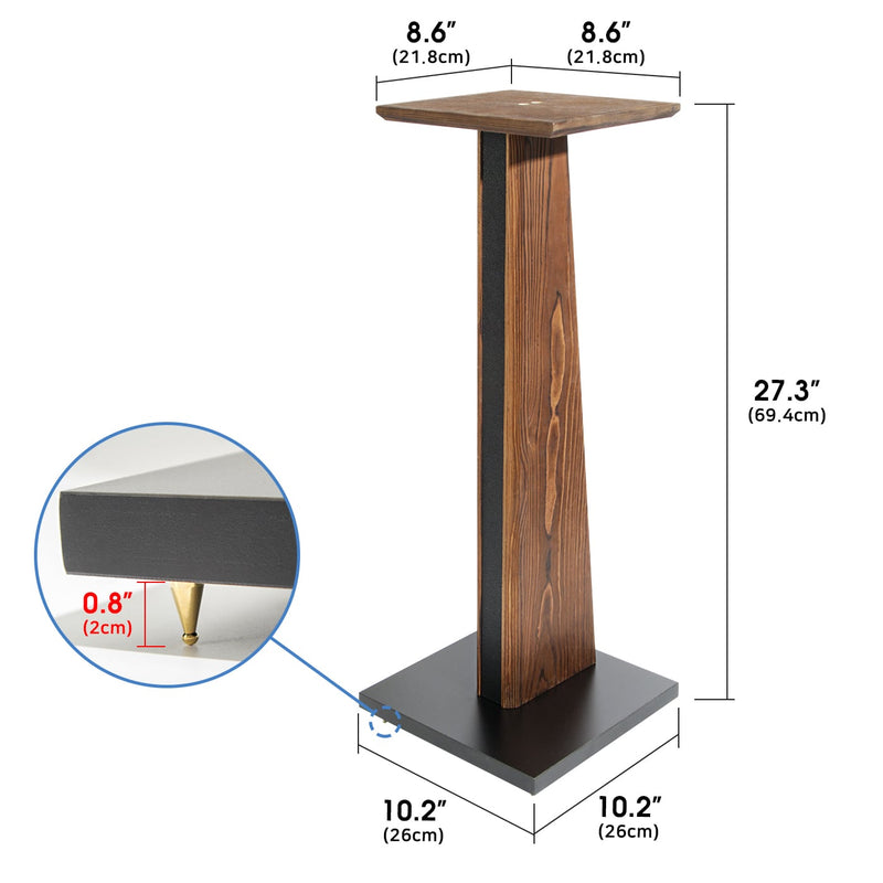 Solid Wood Speaker Stand- Set of 2