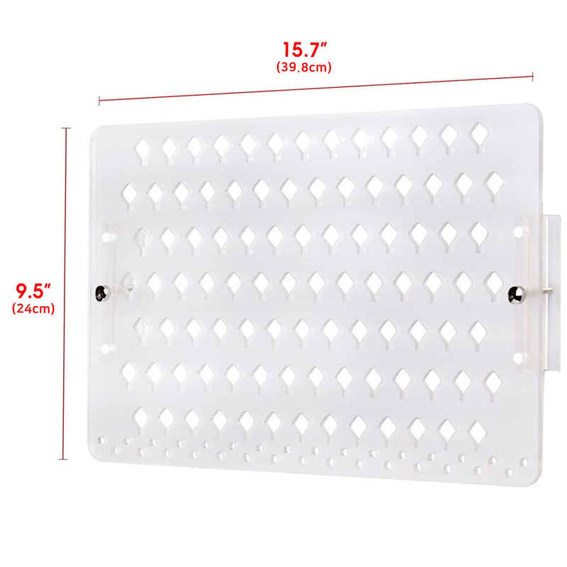 Frosted Acrylic Wall Mount Earring, Jewelry Display Organizer with 94 Holes