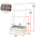 Rustic Jewelry Display Organizer with Drawer