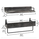 Set of 2 Floating Bathroom Shelves