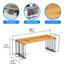 Wood Monitor Stand with 2 Storage Pocket