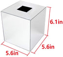 Acrylic Mirror Square Tissue Box Holder Cover