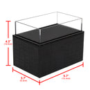 Syntethic Black Leather Makeup Brush Holder with White Pearl