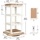 3 Tier 360 Rotating White Metal Earring Holder Organizer