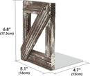 Decorative Rustic Bookends- Set of 2