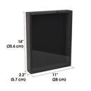 Rustic Black Wood Shadow Box 14 x 11 inches