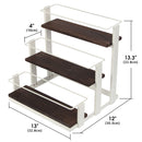 3 Tier 12 Syrup Bottle Storage Holder Rack (White)