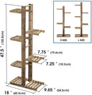 Rustic Wood 6 Tiered Plant Stand