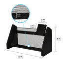 Black Wood with Wire Mesh Phone Docking Station Holder Stand