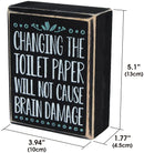 Rustic Black Wooden Funny Sign Box