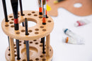 360 Rotating Bamboo Paint Brush Holder with 27 Holes