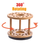 360 Rotating Bamboo Paint Brush Holder with 27 Holes