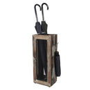 Rustic Umbrella Holder with 4 Hooks