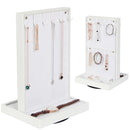 Rotating White Two-Sided Jewelry Display Stand