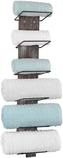 6 Tier Wall Mount Towel Rack Shelf Holder