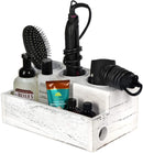 Wooden Hair Dryer and Styling Product Tool Holder Organizer with 4 Comparments