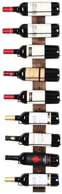 Wall Mount Wine Rack Organizer for 9 Bottles
