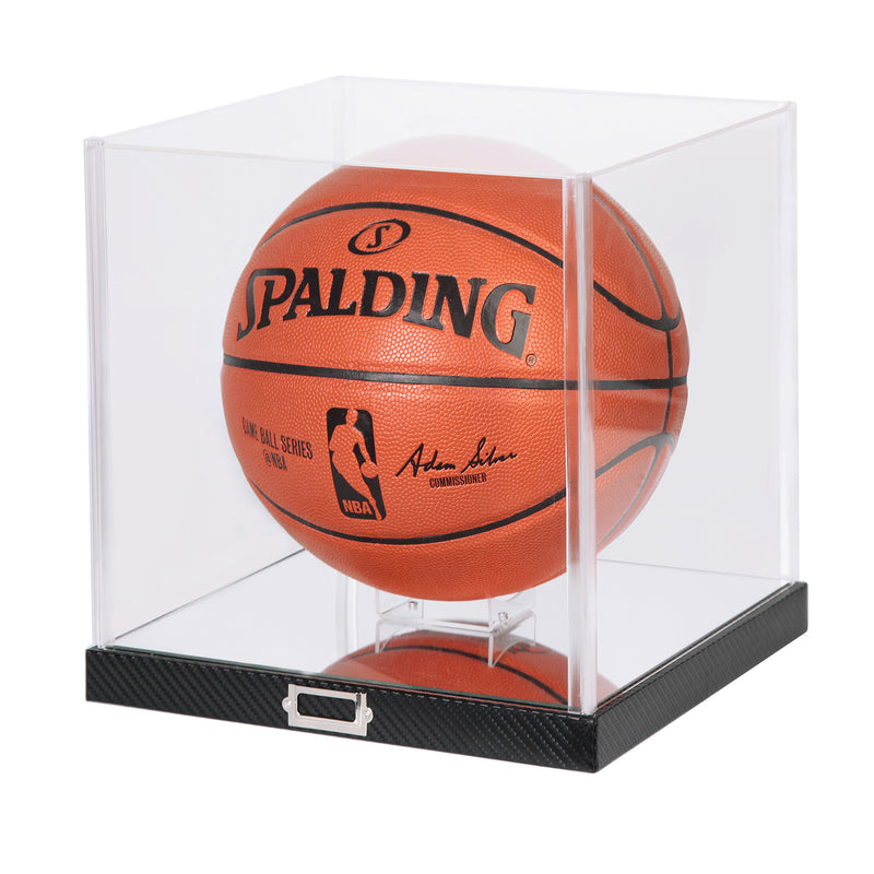 Basketball Display Case with Carbon Fiber Base